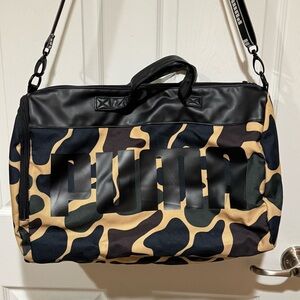 PUMA Black and Tan Camouflage Duffel Bag